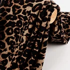 Yuhong leopard grey base 96% Polyester with 4%spandex Brushed Hacci Knit Fabric for Garment/sleepwear/pajama