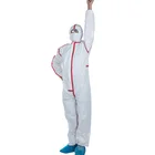 Category 3 Type 5/6 Disposable Bound Stitched Seams microporous Coveralls