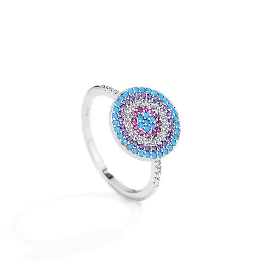 High Quality 925 Sterling Silver Circle Rings Clear CZ Geometric Blue Lucky Eye Rings for Women Silver Crystal Fashion Jewelry
High Quality 925 Sterling Silver Circle Rings Clear CZ Geometric Blue Lucky Eye Rings for Women Silver Crystal Fashion Jewelry