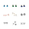 Hot seller in North America CZ one stone earrings and fashion 925 sterling silver earrings for women ear ring jewelry