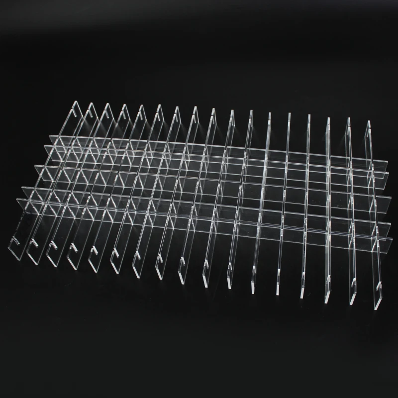 Diy 18pcs Adjustable Grid Clear Acrylic Drawer Dividers Custom Hot