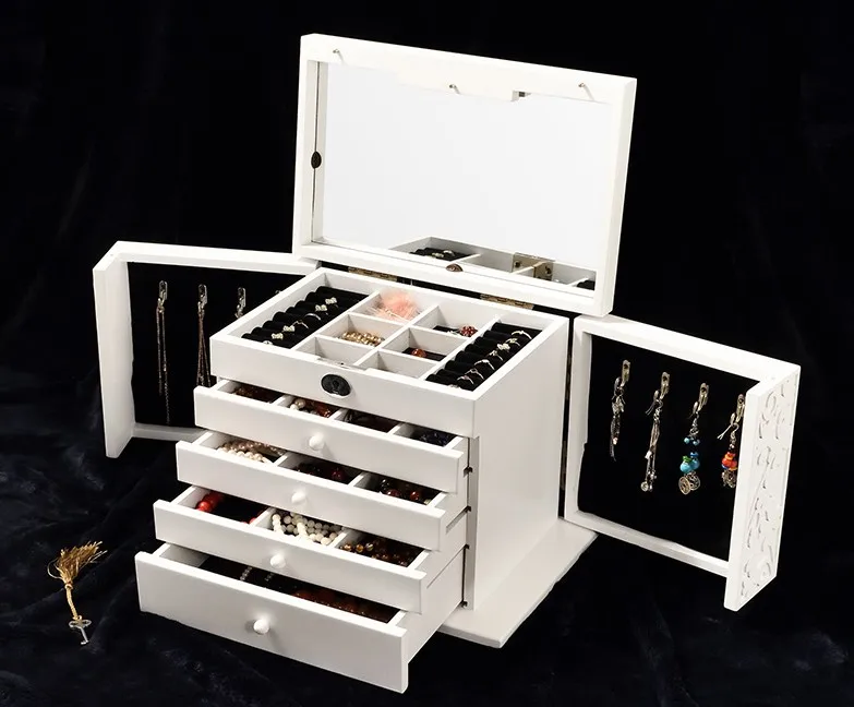 High quality Custom logo wooden jewellery box, white wooden jewelry box with mirror
High quality Custom logo wooden jewellery box, white wooden jewelry box with mirror
