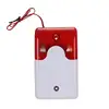 Mini Wired Strobe Red Light Siren Durable 12V Sound Alarm Home Security Alarm System