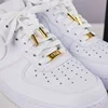 Custom Laser Engraving Gold Color Lace Tips and Lace Locks Whole Set Sneaker Decoration