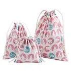 China manufacturer custom eco friendly reusable pouch pattern printed canvas drawstring bag