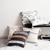 Best-selling latest design girl heart print plush tassel sofa seat cushion throw pillow covers for farmhouse decor