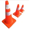 45 CM Orange Flexible Reflective PVC Safety Used Traffic Cone Road Mark Cone