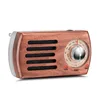 Hot Classic mini pocket digital portable am fm radio retro walnut wood battery operated radio with best reception music speaker