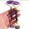 high quality face care purple Amethyst jade facial massager