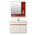 Foshan export GUCI brand french red-brown color bathroom vanity wood cabinet