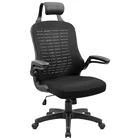 Computer Desk Mesh Chair, High-Back Ergonomic Swivel Mesh Office Chair with Headrest and Moveable Armrest