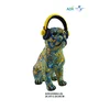 Hot Sale Home Decoration French Bulldog With Headset Resin DOG Ornaments