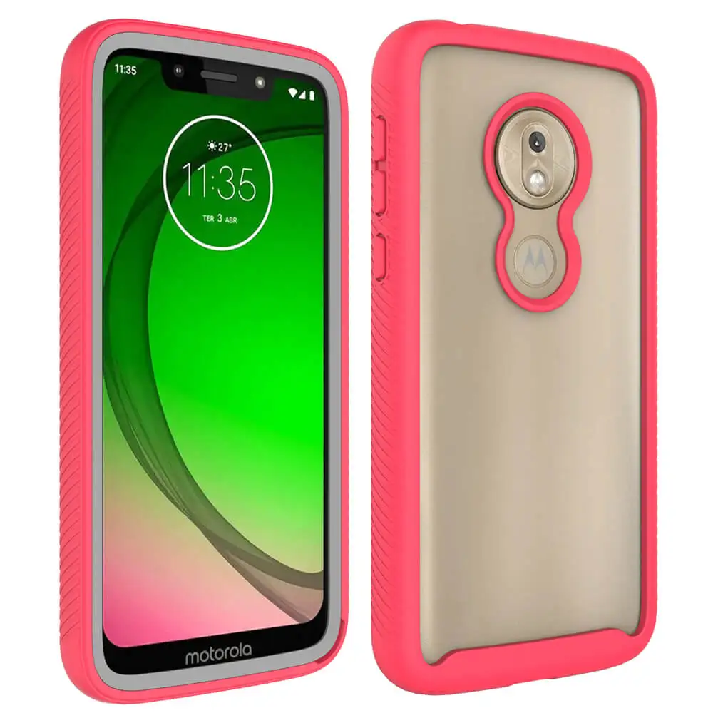 Full Body Rugged Clear Bumper Case for Motorola G7, Hot Selling in Amerian Market Shockproof Mobile Phone Case Cover
Full Body Rugged Clear Bumper Case for Motorola G7, Hot Selling in Amerian Market Shockproof Mobile Phone Case Cover