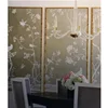 Classic Birds & Flowers Orient Style Embroidery hand painted Silk Wallpaper