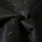 150GSM Anti-Static jacquard 100% polyester woven fabric black China silk fabric