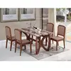 popular Dinning Room Table and chair Set Modern Tempered Wooden Dining Table Set high quality dining room furniture