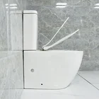 two piece rimless flushing luxury sanitary ware wc commode ceramic toilet