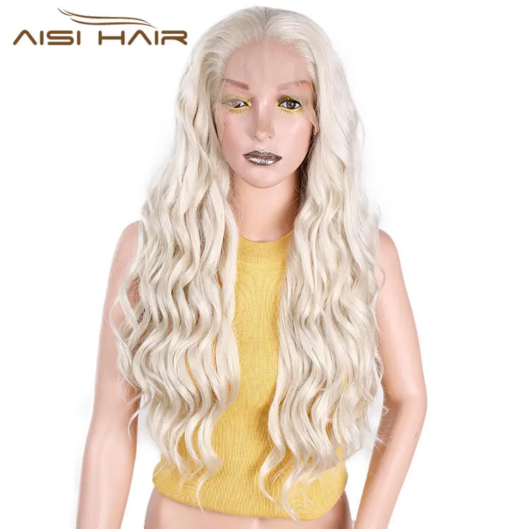 Aisi Hair Frontal Lace Blonde Body Wave Long Wig For Black Women Wholesale High quality Lace Front Synthetic Wigs
Aisi Hair Frontal Lace Blonde Body Wave Long Wig For Black Women Wholesale High quality Lace Front Synthetic Wigs