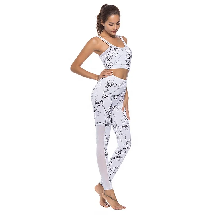 2019 White Printed Flower Sports Bra and Yoga Pants Set Fitness New Style Mesh Crop Top Leggings Women 2 Piece Suit, Customized
2019 White Printed Flower Sports Bra and Yoga Pants Set Fitness New Style Mesh Crop Top Leggings Women 2 Piece Suit, Customized