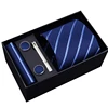 Wholesale Polyester silk 8CM Neckties cufflinks tie clip gift box for men