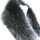 Factory wholesale fox fur hat collar/ jacket accessories Long fur collar customized