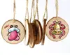 Unfinished Predrilled Natural Wood Slices Craft Wood kit with Hole Wooden Circles for Arts and Crafts Christmas Ornaments