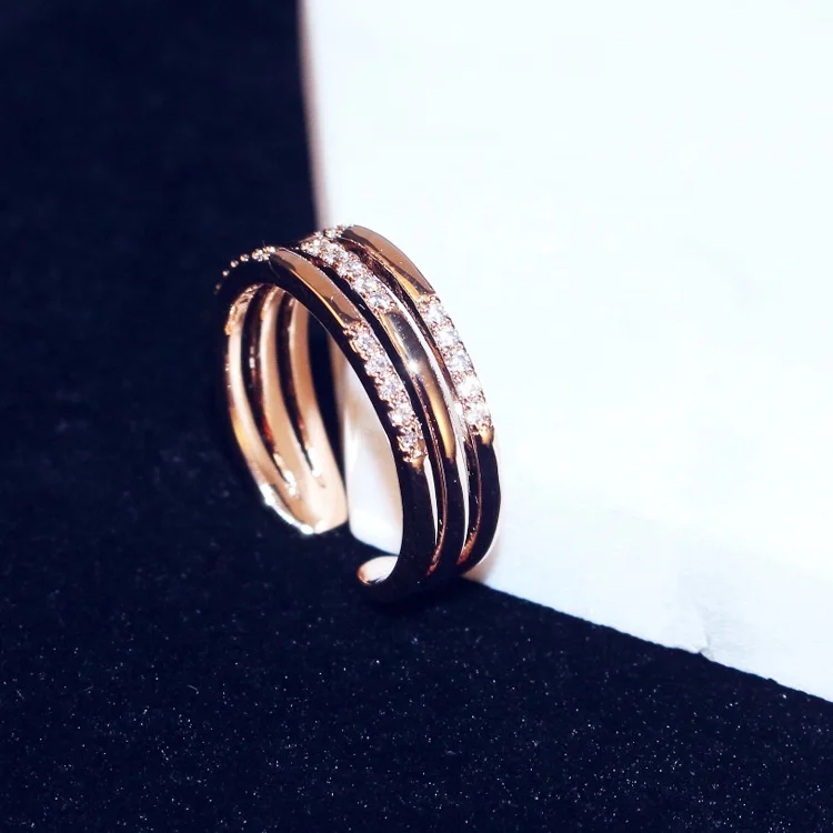 Adjustable Ring For Women Rose Gold Color Rhinestone Three Circle Index Finger Fashion Open Rings Jewelry
Adjustable Ring For Women Rose Gold Color Rhinestone Three Circle Index Finger Fashion Open Rings Jewelry