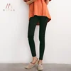 High Quality Korean Ins Style Tight Nine Points Double Buckle Women Skinny Pants