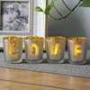 Cheap Custom Electroplated Gold Tealight Wedding Decoration Small Candle Cup Holder