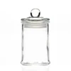 High quality airtight 150ml cylinder clear glass tea candy canister with sealed lid