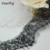 Scallop rose design embroidered eyelashes lace trim WLCD-004