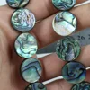 Handmade Round Natural Abalone Shell Spacer Craft Seashell Beads For DIY Jewelry Making