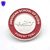 Silver plating metal lapel pin custom school coat pin nadge soft enamel pin with butterfly clutch