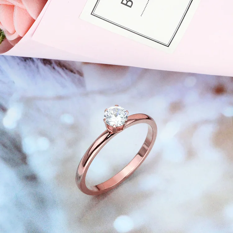 Loftily Jewelry Round Cut Diamond Solitaire Engagement rose gold crystal Ring White Gold 8 Prong, Silver
Loftily Jewelry Round Cut Diamond Solitaire Engagement rose gold crystal Ring White Gold 8 Prong, Silver