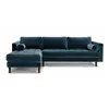 Good quality new design velvet chesterfield green corner furniture living room sofa set