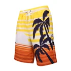 Swimwear 3d printing yellow man outdoor wholesale running shorts beach