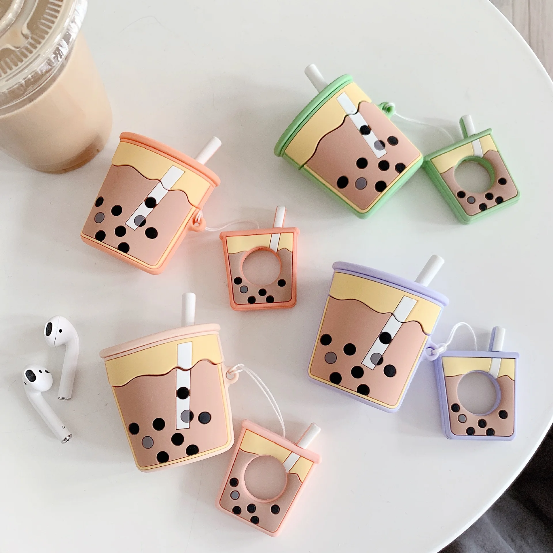 2019 New arrival Creative pearl milk tea silicone ca for Air pods Protective Case for earpods Silicone Earphone Storage Bag Box, Multi color
2019 New arrival Creative pearl milk tea silicone ca for Air pods Protective Case for earpods Silicone Earphone Storage Bag Box, Multi color