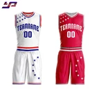 Latest new design custom reversible sublimation youth basketball jersey wear