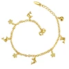 L7029 xuping foot jewelry women's ladies custom charm indian plated 24k gold anklets