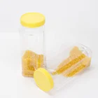 Type Bottle Canned Empty 500ml Cookie Honey Clear Containers With Screw Lid Square Storage Use Plastic Food Pet Jar