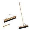 East heavy duty wooden handle floor cleaning broom brush and dustpan pvc coated wooden mop stick wooden broom handle from china
