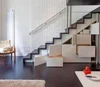 Custom functional white stair storage