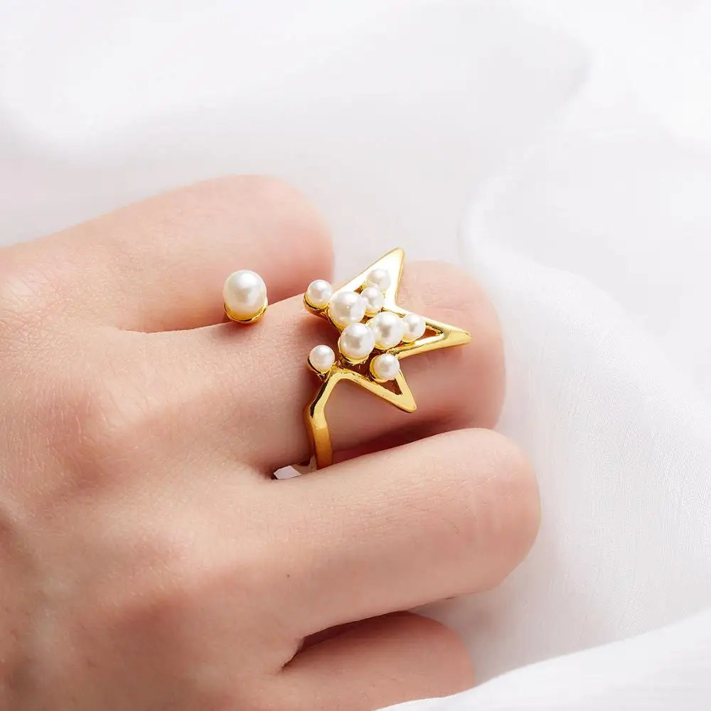 Finger Ring Jewelry 18k Gold Star Pearl Fashion Minimalist Engagement Wedding for Women Wedding Bands or Rings Gold Plated MEN'S
Finger Ring Jewelry 18k Gold Star Pearl Fashion Minimalist Engagement Wedding for Women Wedding Bands or Rings Gold Plated MEN'S