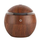 2019 Shenzhen 130ML 4oz Mini Cool Mist Air Humidifier USB Wood Grain Ultrasonic Humidifier for Car, Office and Home