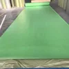 Nonwoven plain exhibition carpet with protective plastic cover