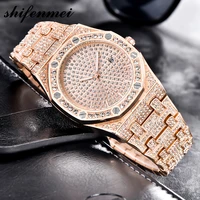 

Men Watches Luxury Iced Out Hot Watches Gold Diamond Watch Square Quartz Waterproof Wristwatch Relogio Masculino