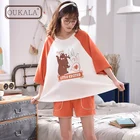 Cotton pajamas female cartoon leisure home dress female summer