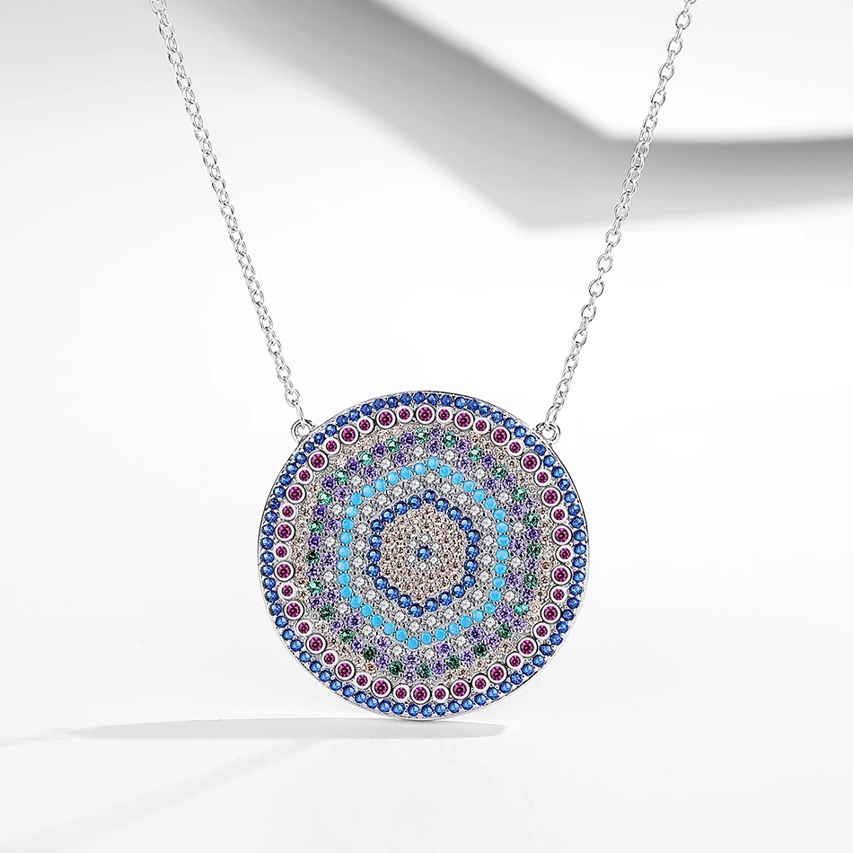 High quality 925 Sterling Silver Jewelry Round Colorful Blue Eyes Women Pendant Necklace
High quality 925 Sterling Silver Jewelry Round Colorful Blue Eyes Women Pendant Necklace