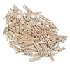 Wholesale craft rustic wedding decorations bulk manufacturing decorated 25mm tiny pegs natural 100 mini wood clothespins