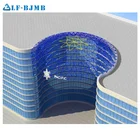 Modular steel space frame structure stained optical glass dome church roof mosque dome